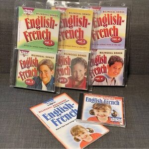 Sara Jordan French English Bilingual Songs CD & Book Sets Vol 1-4